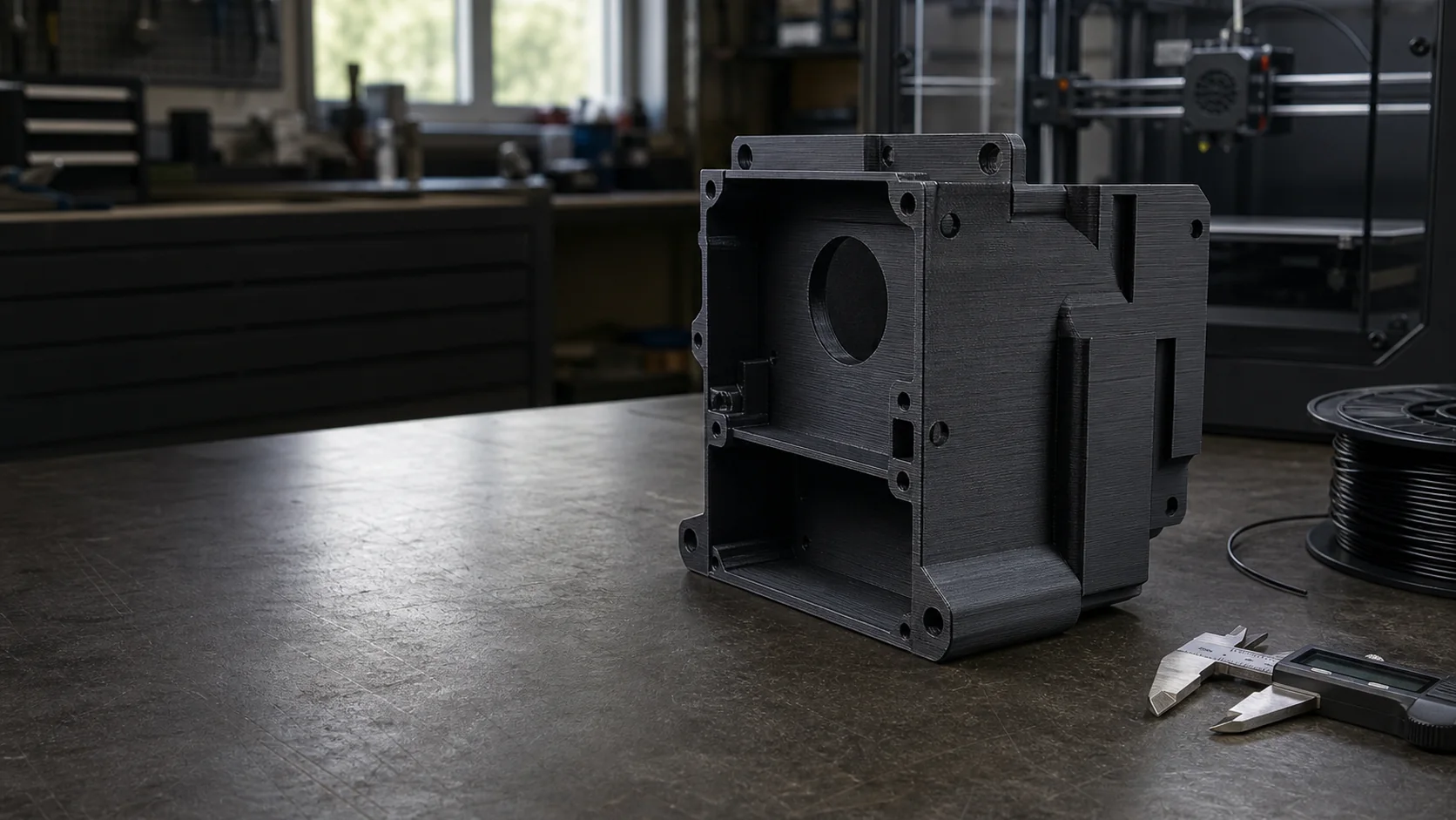 Professioneller 3D-Drucker bei der Fertigung